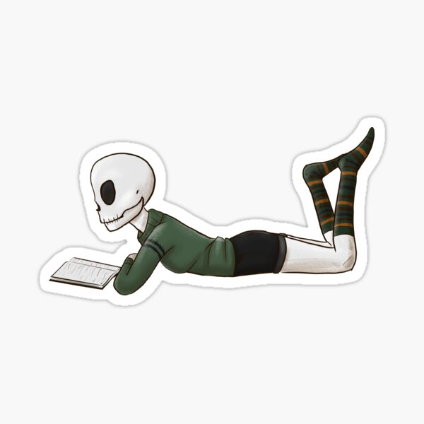 Frankenstein reading Skellis Sticker