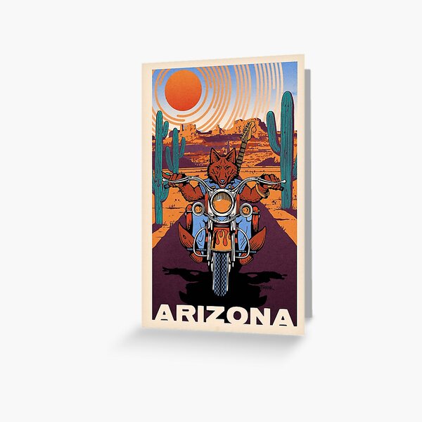 Riding In Arizona Greeting Card