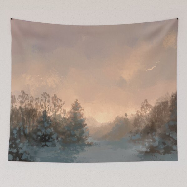 Item preview, Impressionism style painting - Dawn of the First snow in Late November of 2022 designed and sold by tshuki.