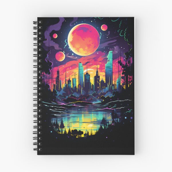 Item preview, Poster art of psychedelic New York in the style of vibrant skylines designed and sold by AI-Only Creations.