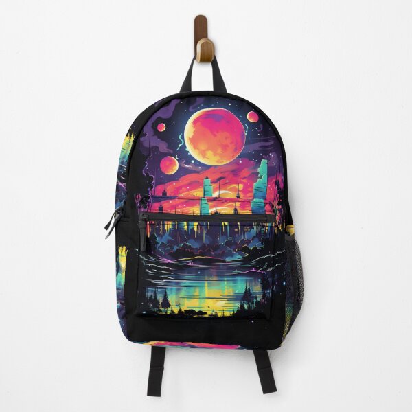 Item preview, Poster art of psychedelic New York in the style of vibrant skylines designed and sold by AI-Only Creations.