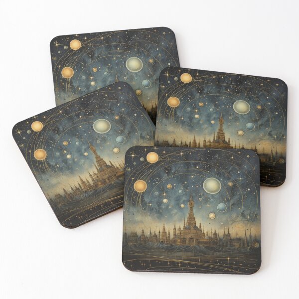 Item preview, Victorian Celestial Night City Scene Victorian Inspired Art  designed and sold by CDC40.