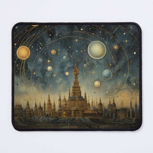 Item preview, Victorian Celestial Night City Scene Victorian Inspired Art designed and sold by CDC40.
