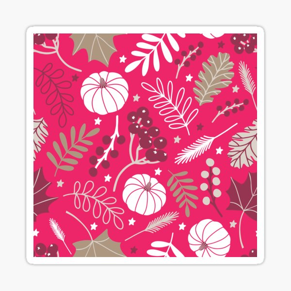 Item preview, Autumn Berries Seasonal Pumpkin Leaves pattern designed and sold by Nicola-Rowe.