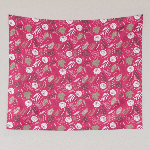 Item preview, Autumn Berries Seasonal Pumpkin Leaves pattern designed and sold by Nicola-Rowe.