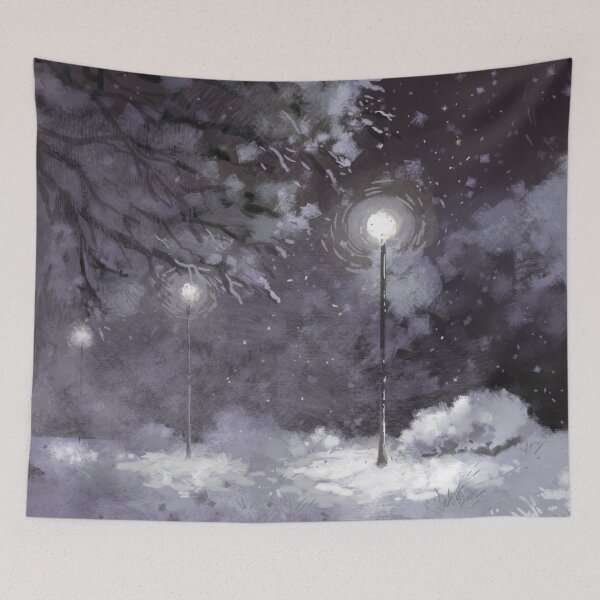 Item preview, Impressionism style painting - Gray nights of December 2022, no longer yellow like in childhood designed and sold by tshuki.