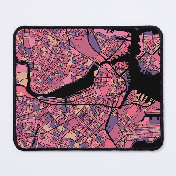 Item preview, Boston Map Pattern in Purple & Pink designed and sold by PatternMaps.