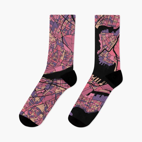 Item preview, Boston Map Pattern in Purple & Pink designed and sold by PatternMaps.