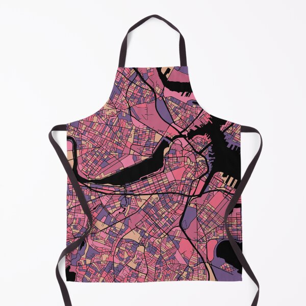 Item preview, Boston Map Pattern in Purple & Pink designed and sold by PatternMaps.
