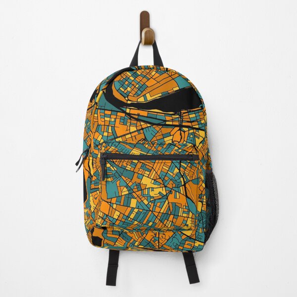 Item preview, Boston Map Pattern in Orange & Teal designed and sold by PatternMaps.