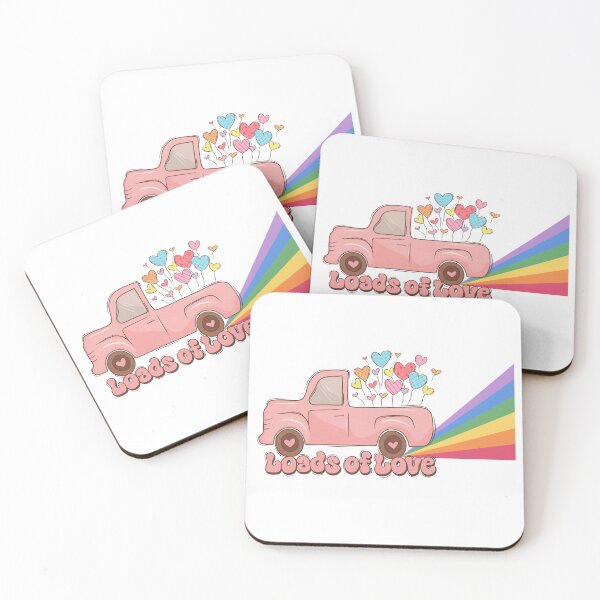 Item preview, Valentine Loads of Love Rainbow Car designed and sold by AAcrew.