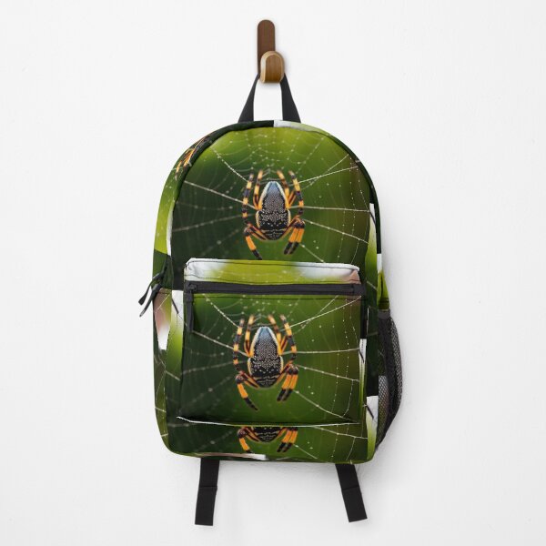 Item preview, 3D spider on spider web green background designed and sold by JaroDesign2023.