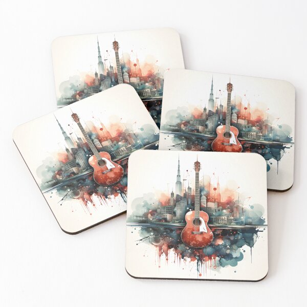 Item preview, Guitar in the Cityscape designed and sold by soulofalion.