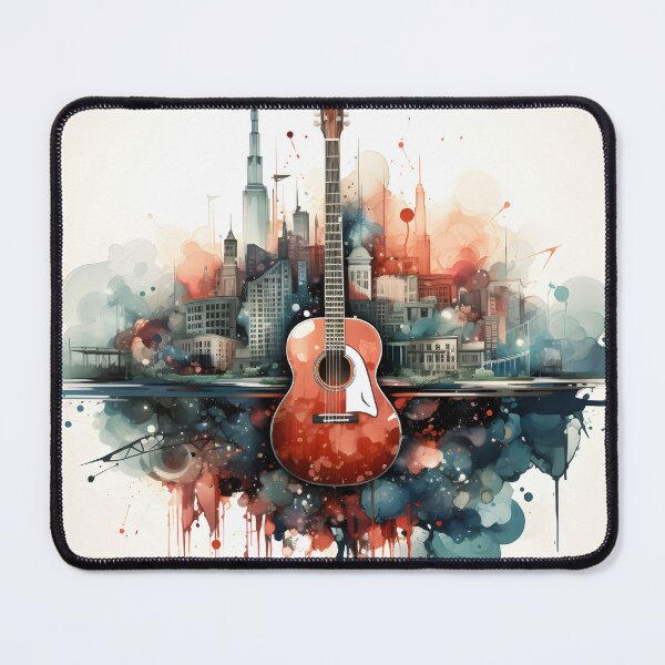 Item preview, Guitar in the Cityscape designed and sold by soulofalion.