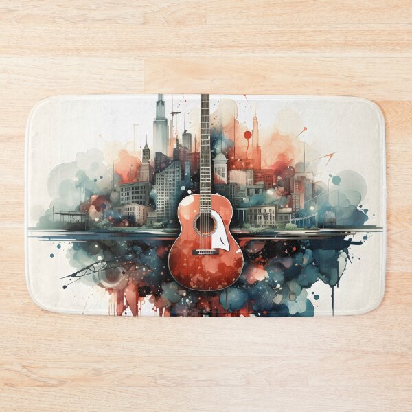 Item preview, Guitar in the Cityscape designed and sold by soulofalion.