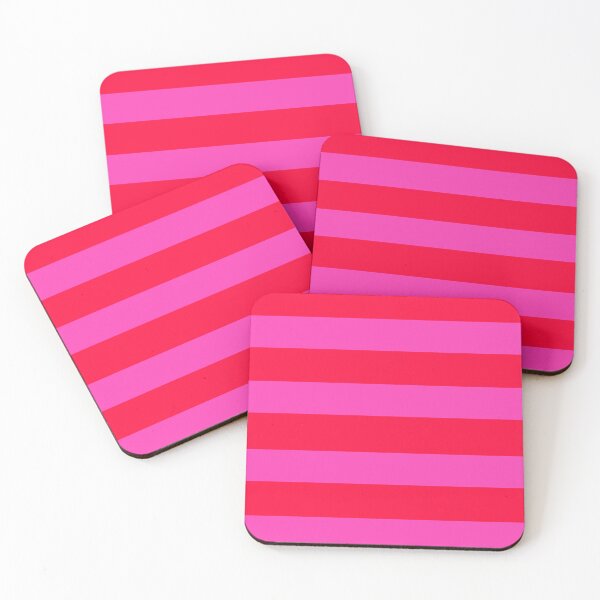 Item preview, Bold Vivid Stripes in Pink and Neon Red designed and sold by Deutschic.