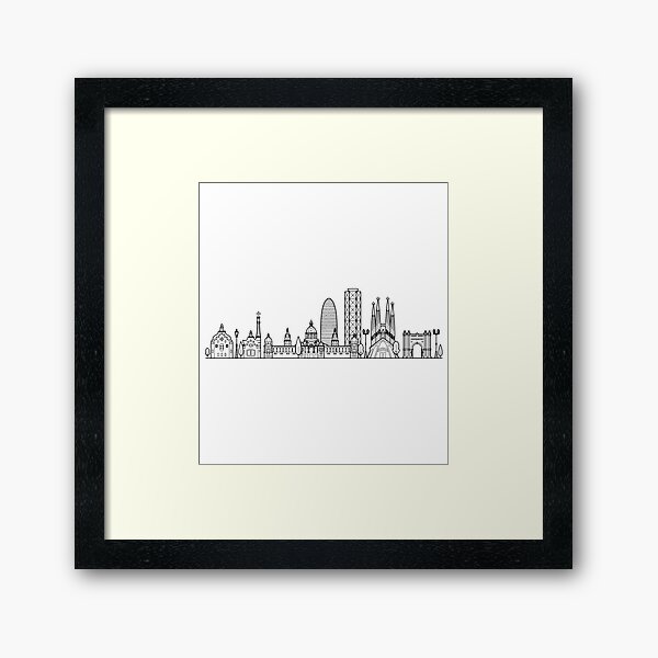 Artikel-Vorschau von Skyline von Barcelona, designt und verkauft von CositaByEs.