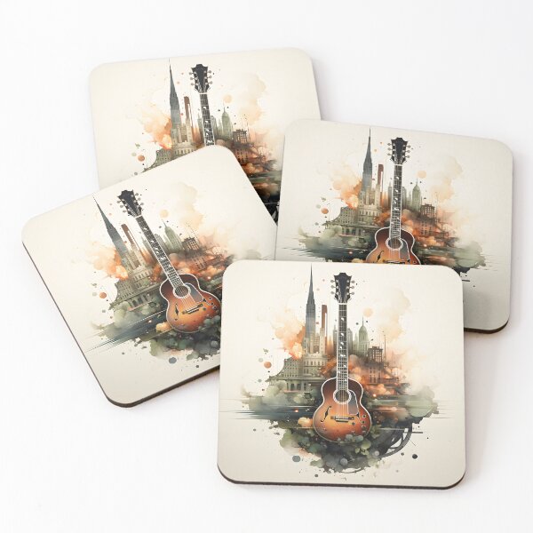 Item preview, Guitar in the Cityscape designed and sold by soulofalion.