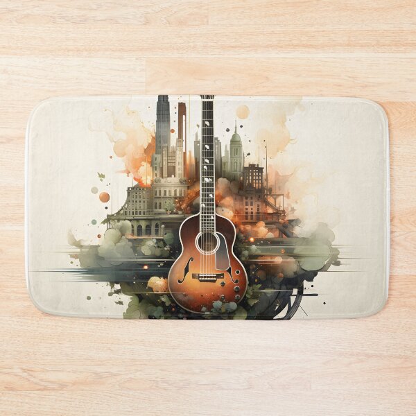 Item preview, Guitar in the Cityscape designed and sold by soulofalion.