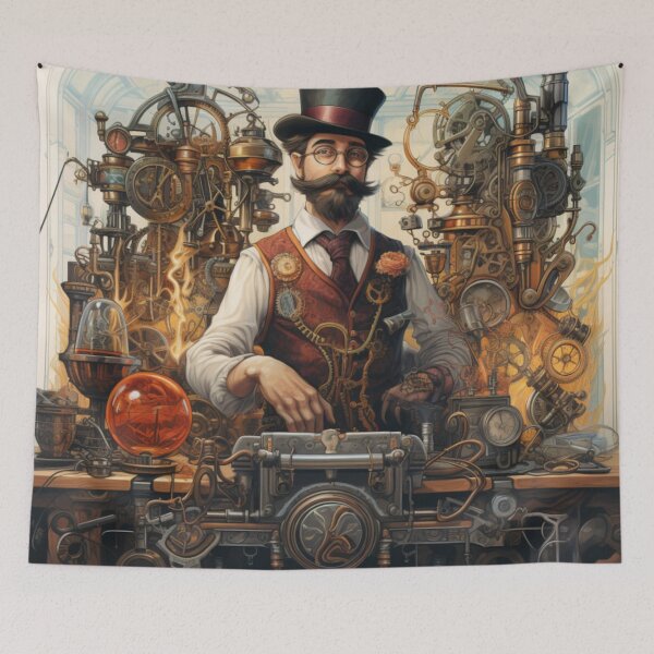 Item preview, Victorian Steampunk Inventor Victorian Inspired Art  designed and sold by CDC40.