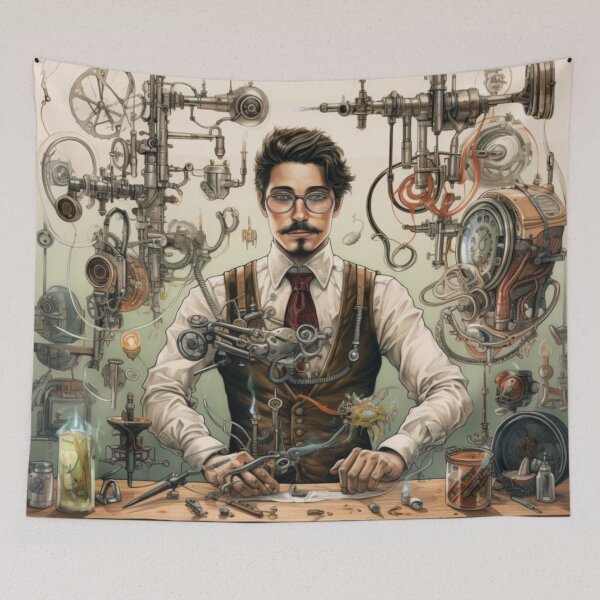 Item preview, Victorian Steampunk Inventor Victorian Inspired Art  designed and sold by CDC40.
