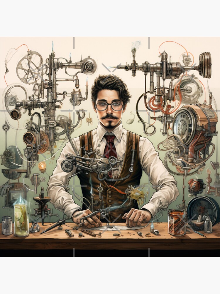 Victorian Steampunk Inventor Victorian Inspired Art \