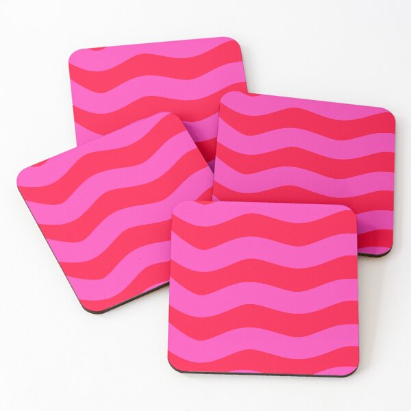 Item preview, Bold Vivid Wavy Pattern in Pink and Neon Red designed and sold by Deutschic.