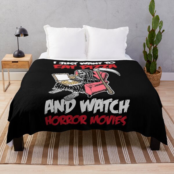 Item preview, Eat Pizza and Watch Horror Movies designed and sold by ArtMeetsPizza.