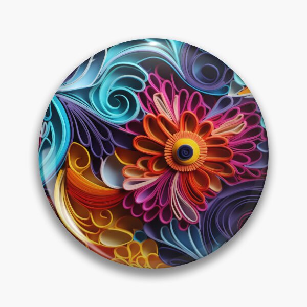 Item preview, Flowered Paper Art Pattern designed and sold by BlossomHound.