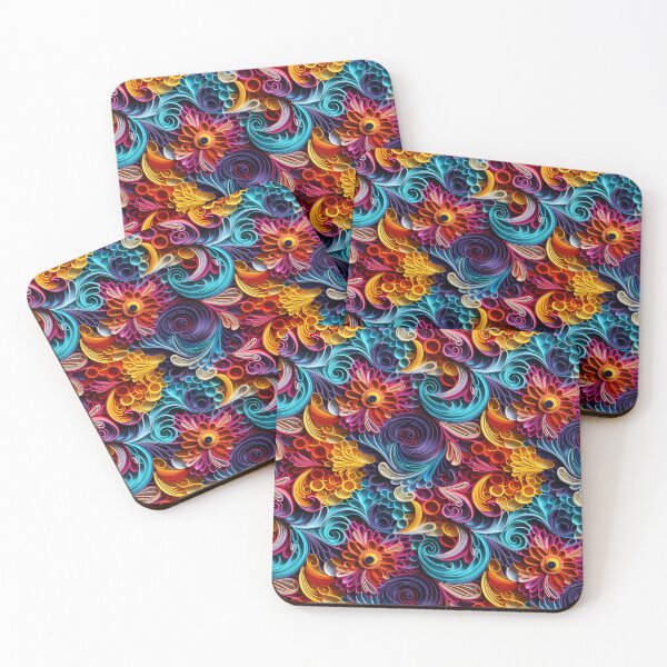 Item preview, Flowered Paper Art Pattern designed and sold by BlossomHound.