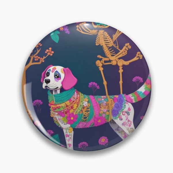 Item preview,  Day Of The Dead Dog Skulls Sugar Puppy Mexican Death Day For Dog Lover  designed and sold by Petsthetic.