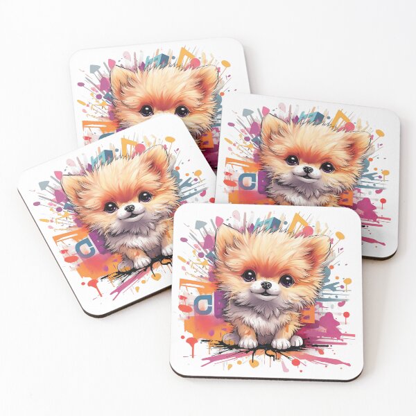Item preview, Pomeranian with graffiti designed and sold by kentHdesigns.