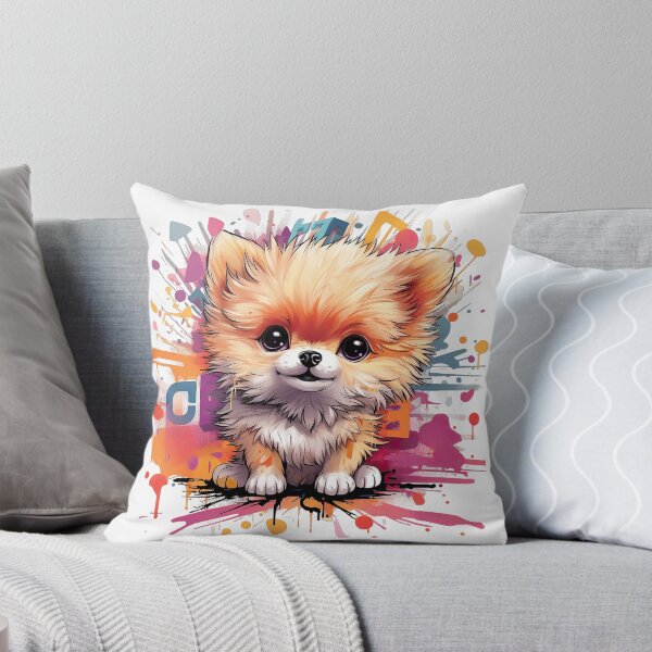 Item preview, Pomeranian with graffiti designed and sold by kentHdesigns.