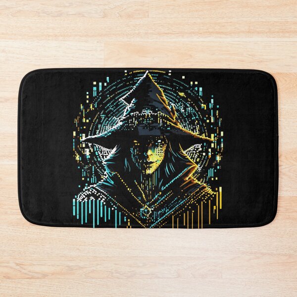 Item preview, Glitched Cyberpunk Sorceress: A Dark Halloween Masterpiece designed and sold by H Jonas.