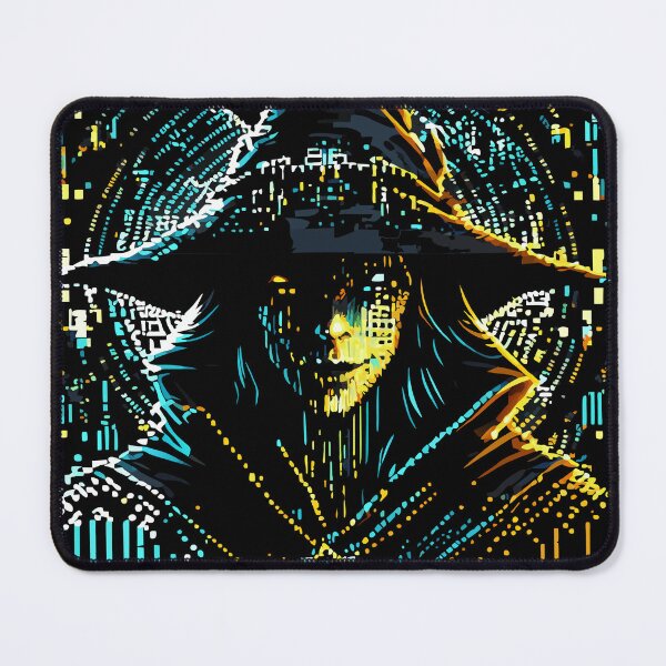 Item preview, Glitched Cyberpunk Sorceress: A Dark Halloween Masterpiece designed and sold by H Jonas.