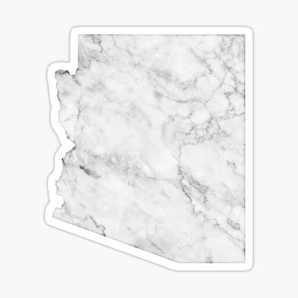 Arizona - White Marble Sticker