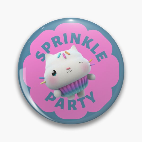 Item preview, Sprinkle Party! Flower Badge with Cakey designed and sold by YonderAndBeyond.