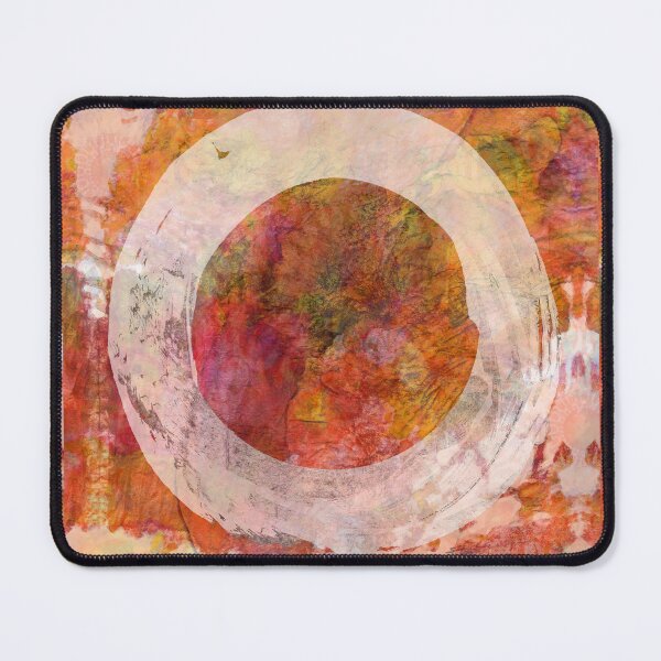 Item preview, Warm Embers Orange And White Enso Art designed and sold by Sharon Cummings Art.