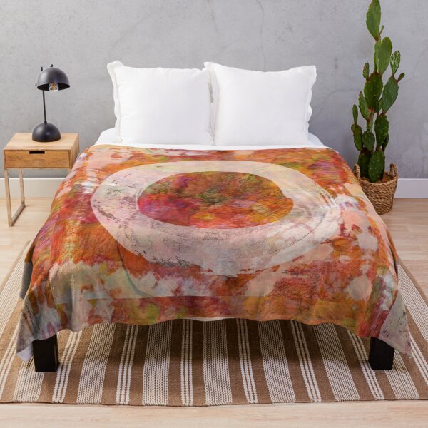 Item preview, Warm Embers Orange And White Enso Art designed and sold by Sharon Cummings Art.