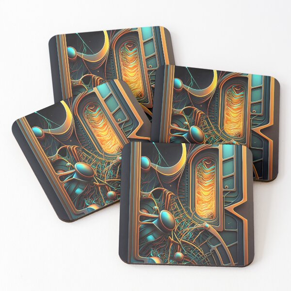 Item preview, “Cyberpunk Mosaic: Futuristic Circuit Art” designed and sold by Art-Vortex-fr.