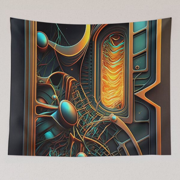 Item preview, “Cyberpunk Mosaic: Futuristic Circuit Art” designed and sold by Art-Vortex-fr.