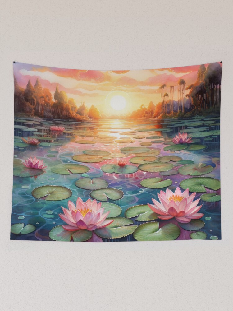 Lovely Calming Lilly Pad fashion Pond Canvas Art