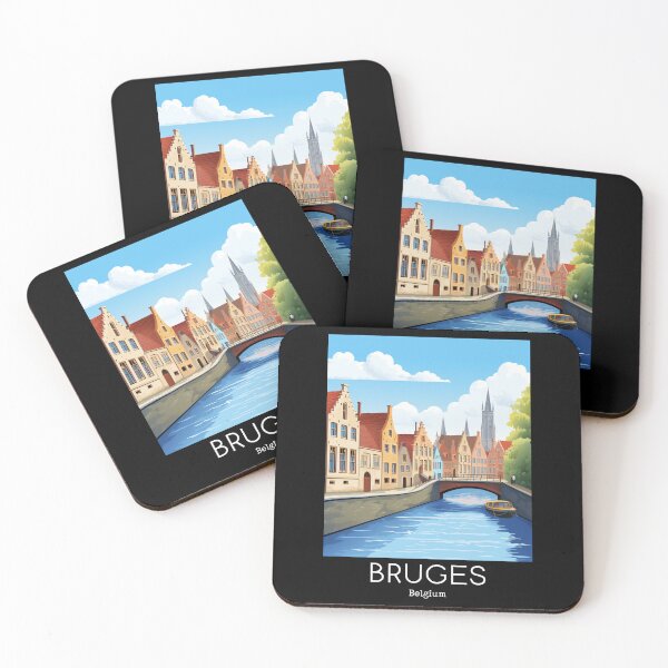 Item preview, A Vintage Travel Illustration of Bruges - Belgium designed and sold by GoodOldVintage.