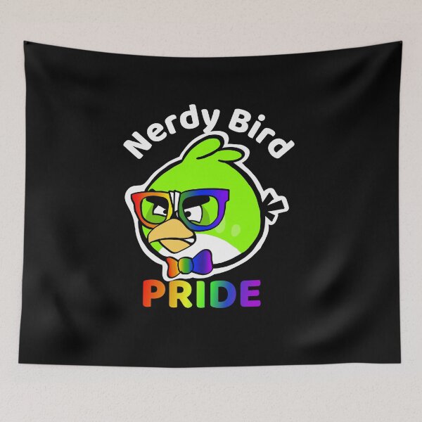 Item preview, Nerdy Bird Pride White Letters designed and sold by acupandspoonie.