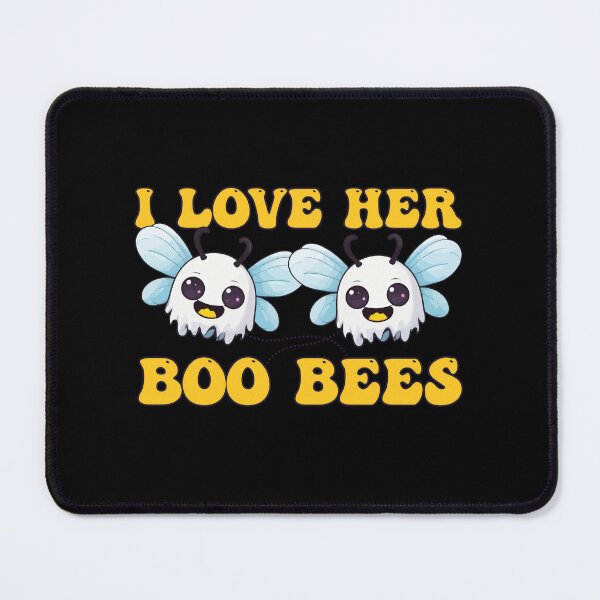 Item preview, Kawaii Halloween Love Bees - I Love Her Boo Bees designed and sold by Ridaelb.