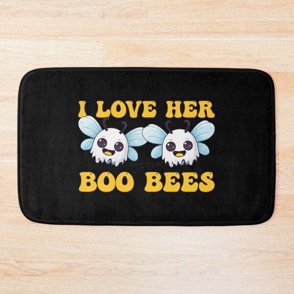 Item preview, Kawaii Halloween Love Bees - I Love Her Boo Bees designed and sold by Ridaelb.