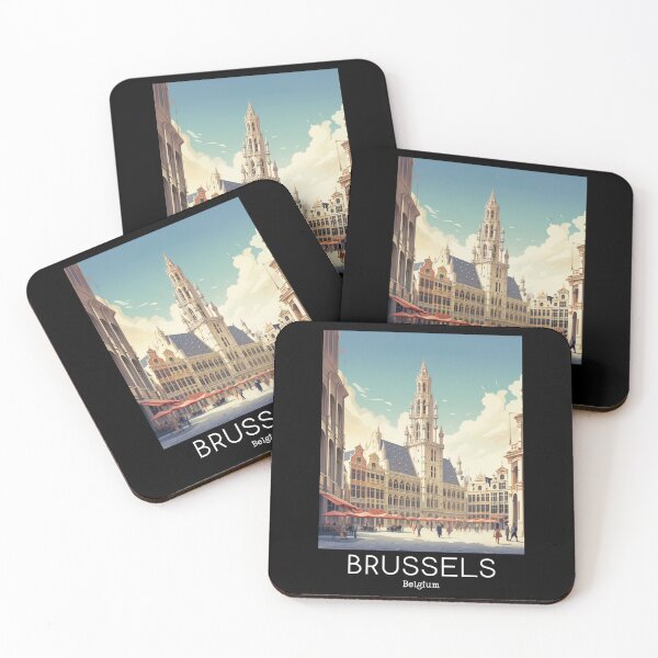 Item preview, A Vintage Travel Illustration of Brussels - Belgium designed and sold by GoodOldVintage.