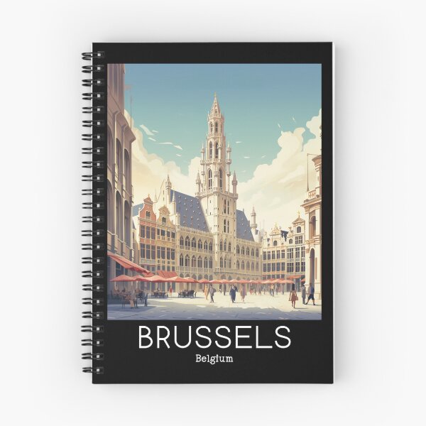 Item preview, A Vintage Travel Illustration of Brussels - Belgium designed and sold by GoodOldVintage.