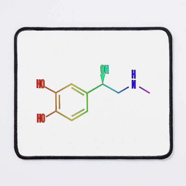 Item preview, Adrenaline chemical structure rainbow designed and sold by FunkyArtWorld.