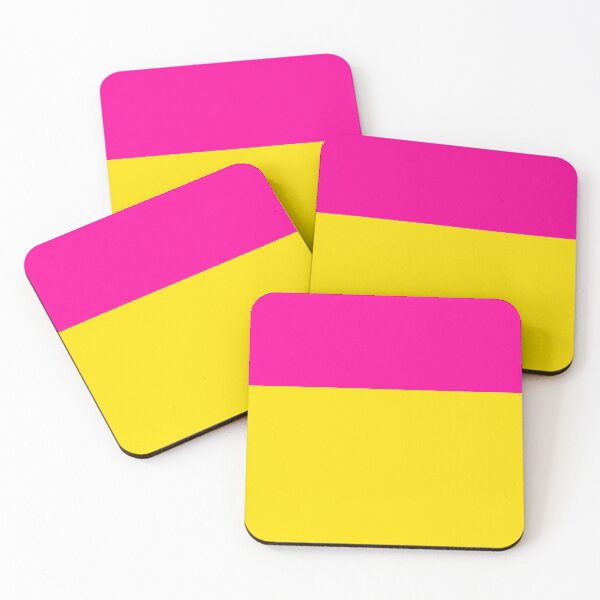 Item preview, Bold Vivid Neon Pink and Yellow Colorblock designed and sold by Deutschic.